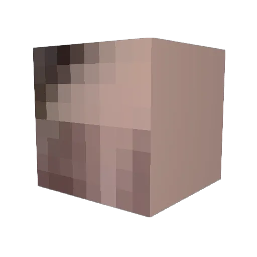 Alphaetus Minecraft avatar head, 3D render