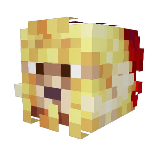 Alphagg428 Minecraft avatar head, 3D render