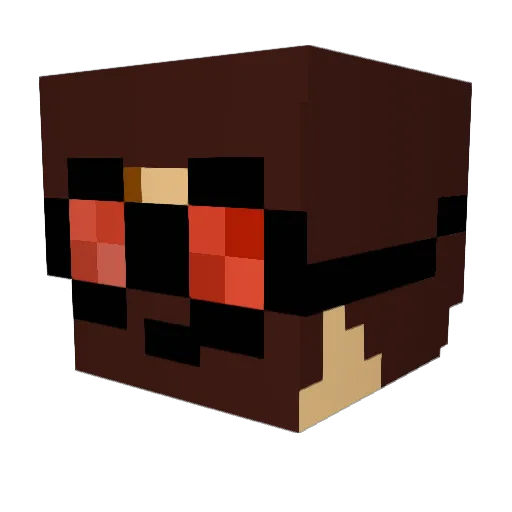 Alphaic1 Minecraft avatar head, 3D render