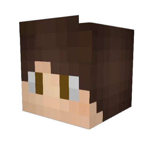 AlphaofDeath Minecraft avatar head, 3D render