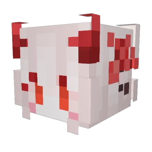 Alphapopcorn_ Minecraft avatar head, 3D render