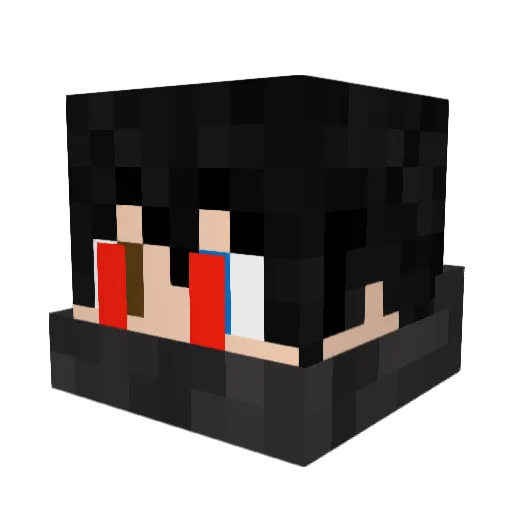 Alphapuer Minecraft avatar head, 3D render
