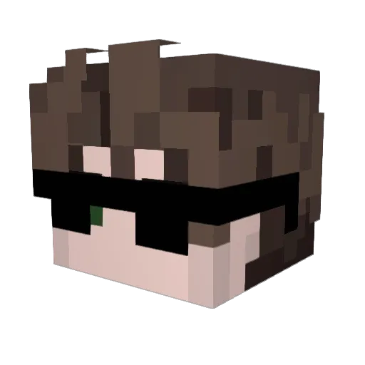 Alphastone_ Minecraft avatar head, 3D render