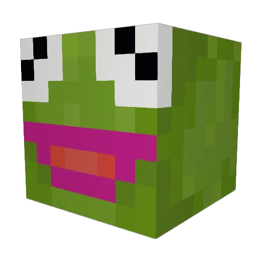Alphathechild Minecraft avatar head, 3D render