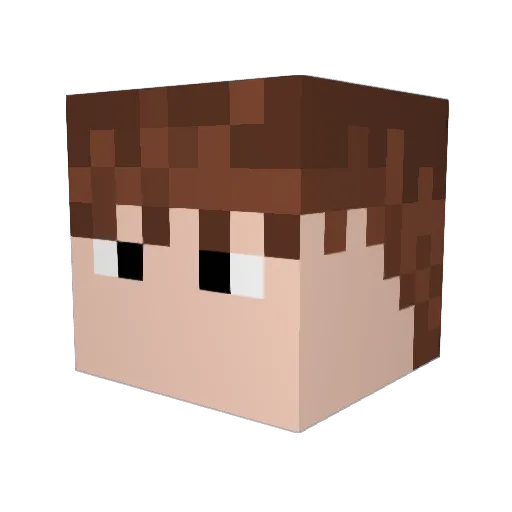 Alphaxander7 Minecraft avatar head, 3D render