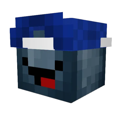 Alphaz0 Minecraft avatar head, 3D render