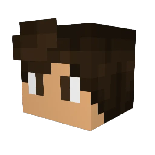 Alpheh Minecraft avatar head, 3D render