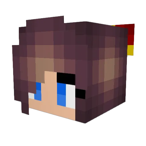 Alpheleia Minecraft avatar head, 3D render