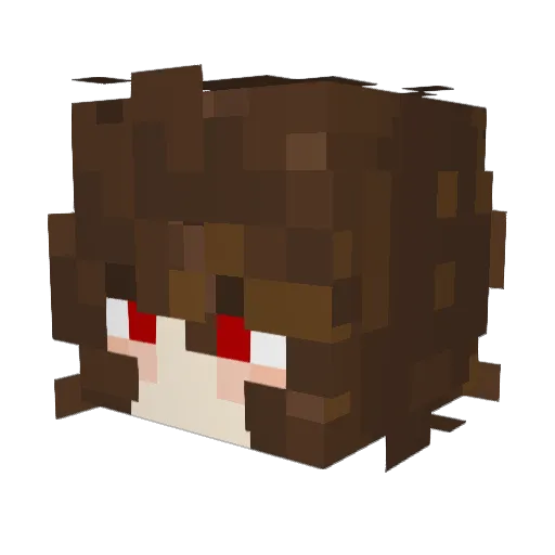 AlphieKuro Minecraft avatar head, 3D render