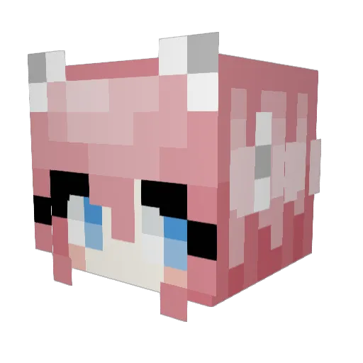 AlphiePrime Minecraft avatar head, 3D render