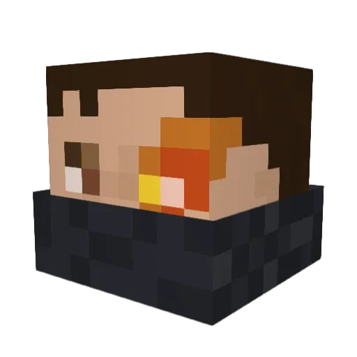 Alphlamar Minecraft avatar head, 3D render