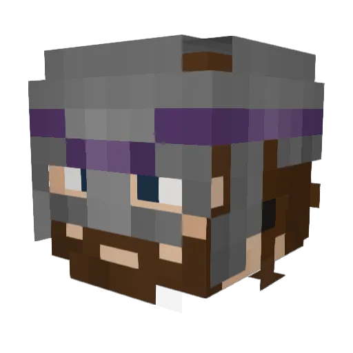 Alphonius Minecraft avatar head, 3D render