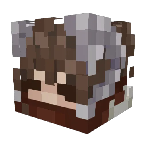 AlphyK Minecraft avatar head, 3D render