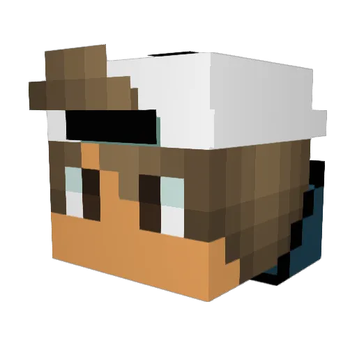 Alphy_Heeler Minecraft avatar head, 3D render
