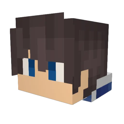 AlphysFandoms Minecraft avatar head, 3D render