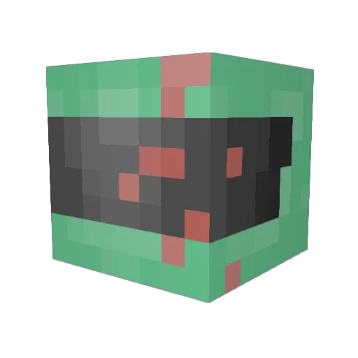 Alphyys Minecraft avatar head, 3D render