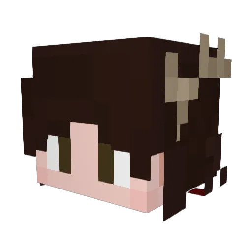 AlpieLive Minecraft avatar head, 3D render