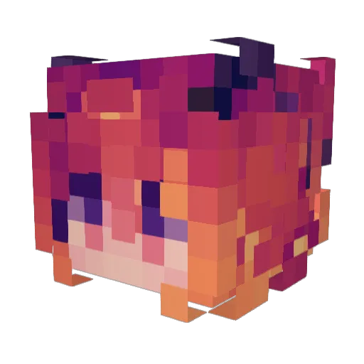 Alpixs Minecraft avatar head, 3D render