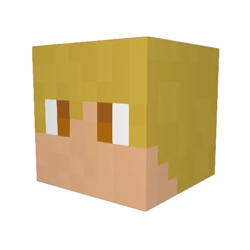 Alpover Minecraft avatar head, 3D render