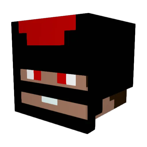 Alpwolfian Minecraft avatar head, 3D render