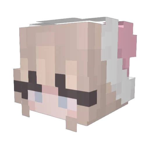 Alqce Minecraft avatar head, 3D render
