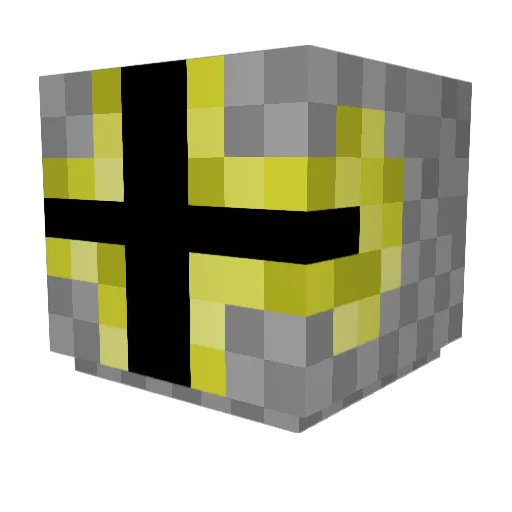 Alrame Minecraft avatar head, 3D render
