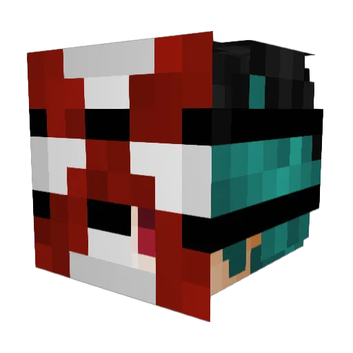 Already_Ded Minecraft avatar head, 3D render