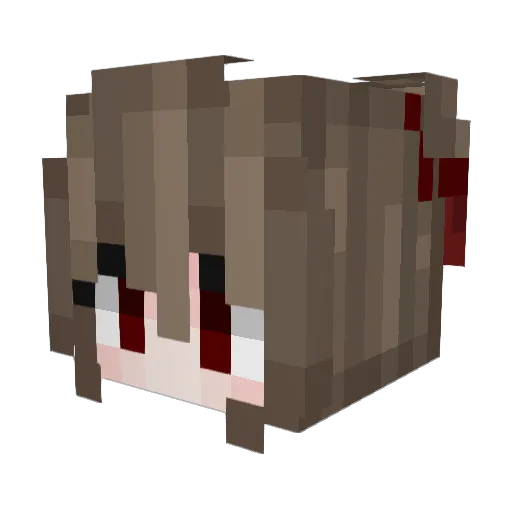 Alreathes Minecraft avatar head, 3D render