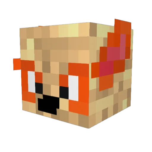 Alrhos Minecraft avatar head, 3D render