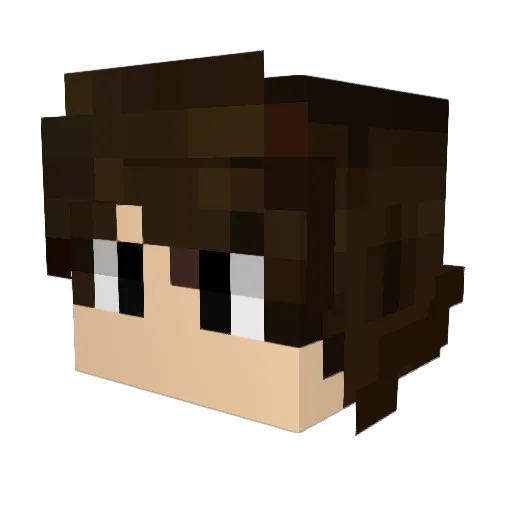 Alriku Minecraft avatar head, 3D render