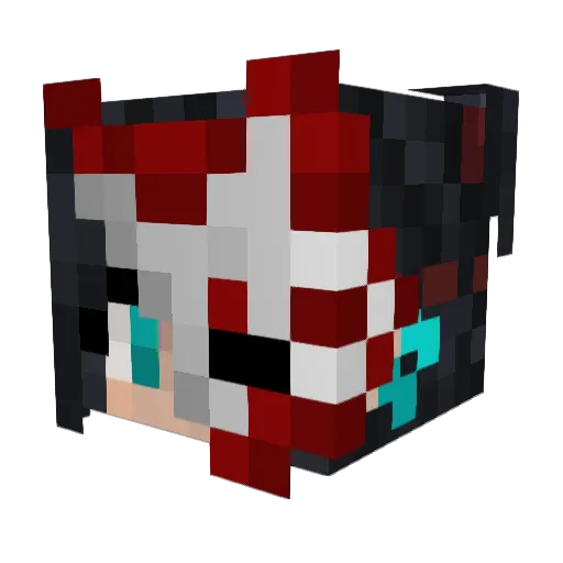 Alruny Minecraft avatar head, 3D render