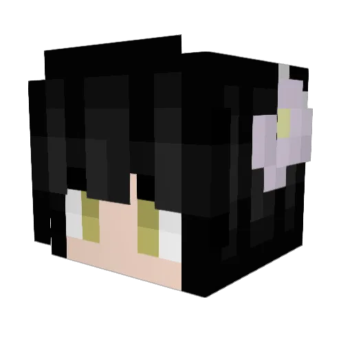 Alruseit Minecraft avatar head, 3D render