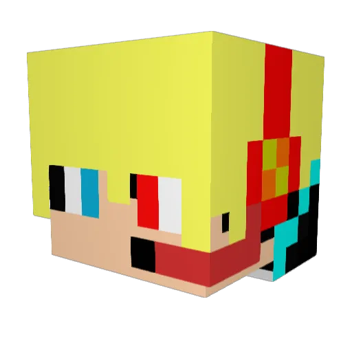 AlsMargatroid Minecraft avatar head, 3D render