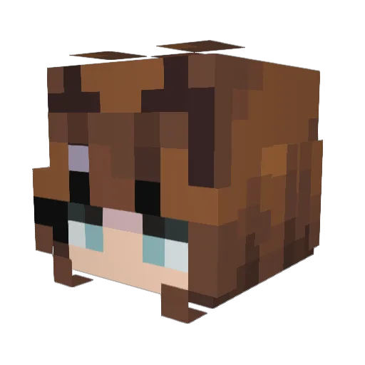 Alsafa Minecraft avatar head, 3D render