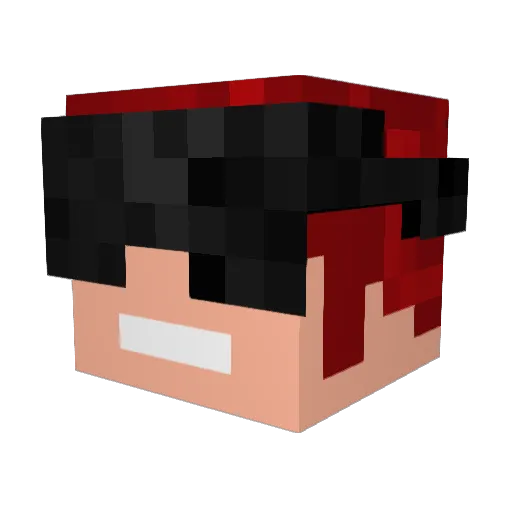 Alsanrock Minecraft avatar head, 3D render