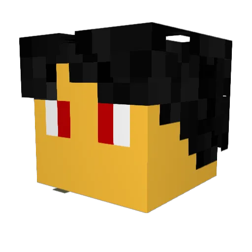 Alsinet Minecraft avatar head, 3D render
