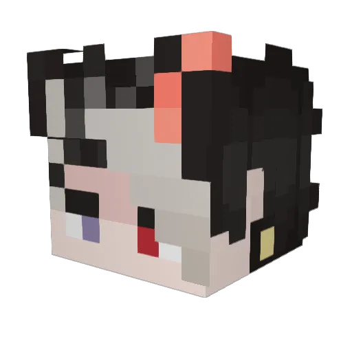 AlskarWolsik Minecraft avatar head, 3D render