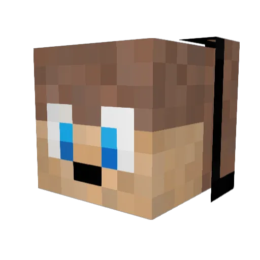 AlsoAaron Minecraft avatar head, 3D render