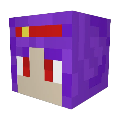 AlsoAnOrphan Minecraft avatar head, 3D render