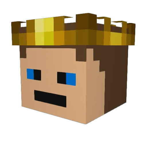 Alsornas Minecraft avatar head, 3D render