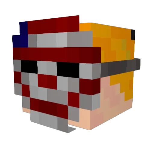 Alspire Minecraft avatar head, 3D render