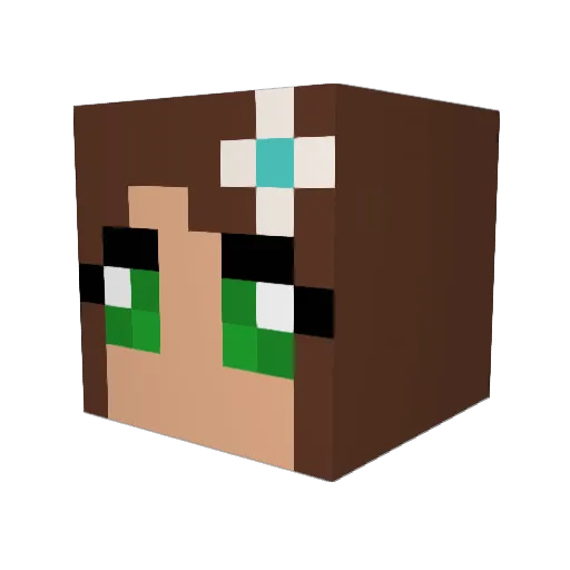 Alssyum Minecraft avatar head, 3D render