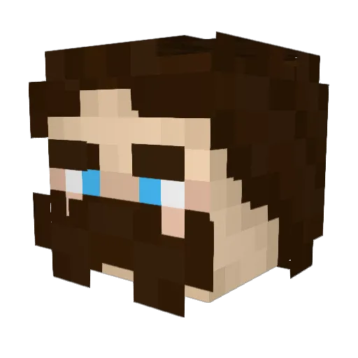Alstasys Minecraft avatar head, 3D render