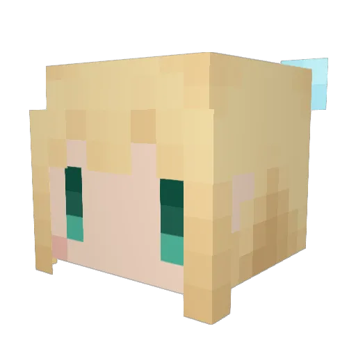 Alstile Minecraft avatar head, 3D render