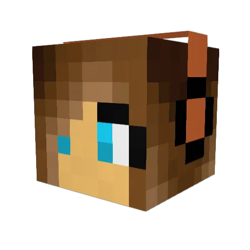 AlsuPlay Minecraft avatar head, 3D render