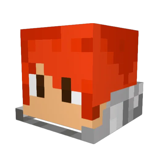 Alsydis Minecraft avatar head, 3D render