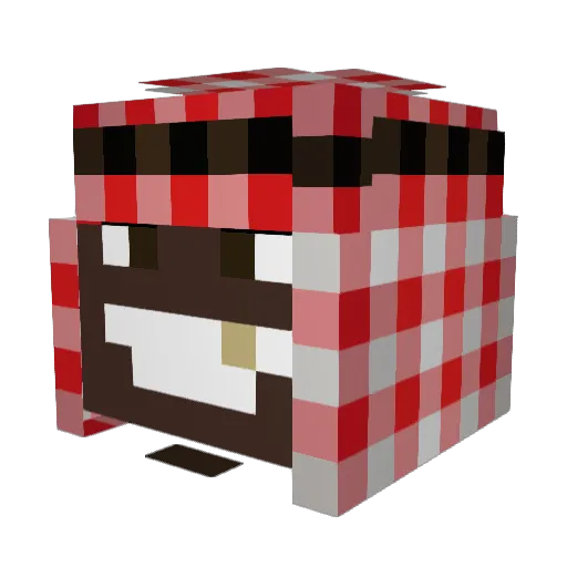 Alsyu Minecraft avatar head, 3D render