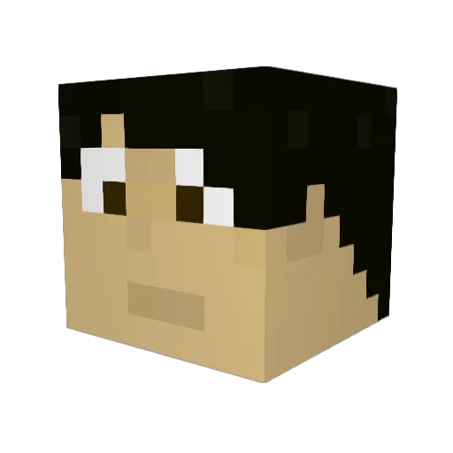 AltCloud Minecraft avatar head, 3D render