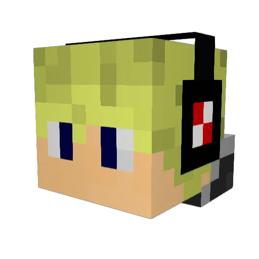 AltDead Minecraft avatar head, 3D render