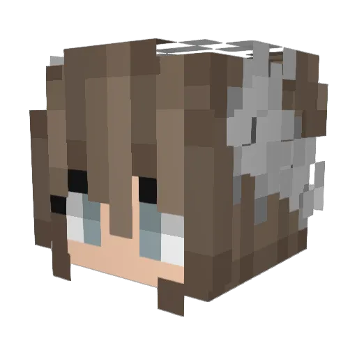 AltGH Minecraft avatar head, 3D render
